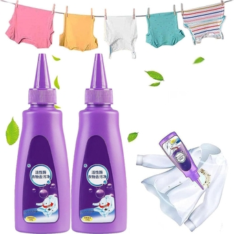 Active Enzyme Laundry Stain Remover,2023 New Fast Laundry Stain Remover,White Shirt Guardian, Emergency Stain Rescue Stain 2 Pcs