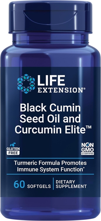 Black Cumin Seed Oil & Curcumin Elite Turmeric Extract - Supplement - Formula for Healthy Immune System & Whole-Body Health- Gluten Free, Non-GMO - 60 Softgels