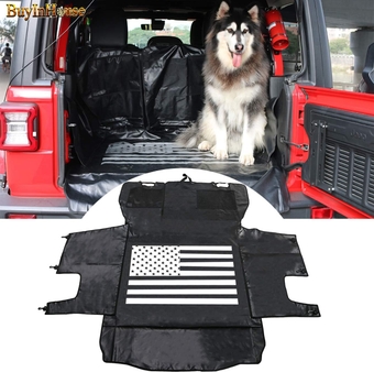 Pet Dog Cat Seat Cargo Liner Cover for Wrangler JK JL 2007-2020 4Door Large Size Hammock with Waterproof Stain-Resistant Non Slip Backing Heavy Duty Oxford