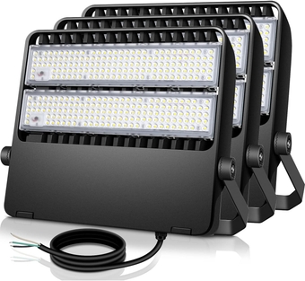 200w Led Stadium Flood Lights Outdoor Lighting Wall Pack Light 5000K 110 V-277 V IP65 Exterior Commercial Light for Parking Lot Arena Area Yard Court(3 Pack)
