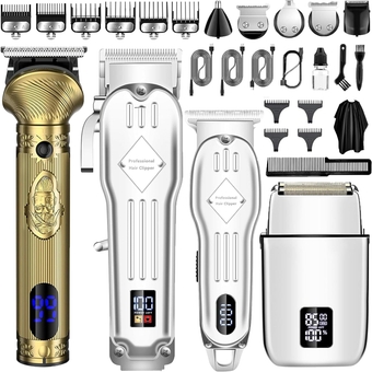 Beard Trimmer for Men, Professional Hair Clipper & Trimmer & Electric Foil Shavers Razor Kit, 9-In-1 Mens Grooming Kit Hair Cut Machines Cordless Barber Clippers for Hair, Mustache, Body, Facial, Nose