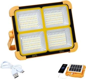 Solar Powered Flood Lights,4 Lighting Modes Decorative Outdoor Lighting, Rechargeable Waterproof Flood Light, Energy Saving Patio Lamp, Automatic Sensor Led, Solar Powered Outdoor Light, Camping Light