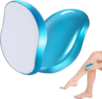 Crystal Hair Eraser, 2pcs Reusable Hair Removal Device, Magic Hair Eraser for Women and Men, Portable Painless Hair Remover Washable Mild Exfoliation, Epilator for Body, Legs, Arms, Back