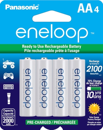 4 Pack NiMh Rechargeable Batteries for Camera, Toys, TV Remote, Gaming Controller, Radio, Flashlight, Mouse, Remote Control Vehicle, Wireless Keyboard, Phone