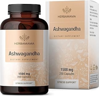 Ashwagandha Capsules - Stress Support, Deep Sleep, Focus & Natural Energy Supplements - Organic Withania Somnife...