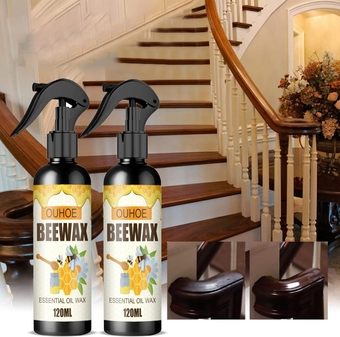 2PCS Natural Micro-Molecularized Beeswax Spray, Beeswax Furniture Polish, Bees Wax Furniture Polish and Cleaner, Beeswax Spray Cleaner & Restorer Bundle #A