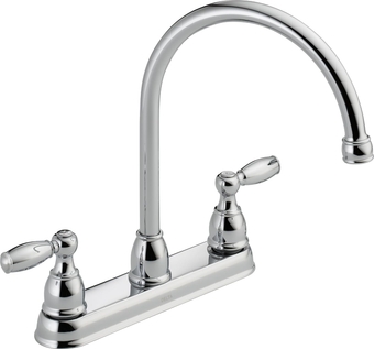 Delta Faucet 21987LF Two Handle Kitchen Faucet, Chrome