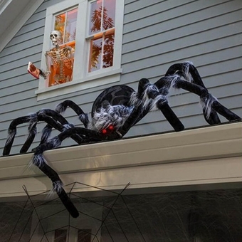 Halloween Giant Spider Decorations, Realistic Hairy Spider Halloween Party Decor for Halloween Yard Home Party Decorations Haunted House Props (60cm/23.6in)