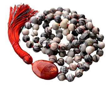 Netstone Spider Jasper Hand Knotted 108 Mala Beads Necklace - Blessed Karma Nirvana Meditation 6 mm 108+1 Prayer Beads For Awakening Chakra Kundalini – USA Seller