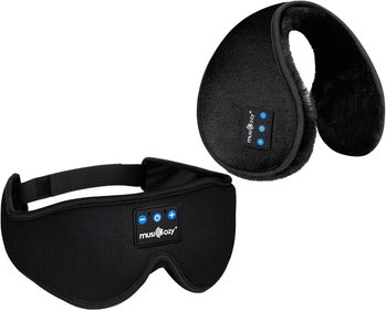 Sleep Headphones Bluetooth Headband Sleeping Headphones Sleep Mask, Wireless Bluetooth Ear Muffs for Side Sleepers Men Women Travel Cool Tech Gadgets Unique Gifts Boys Girls, Pack of 2