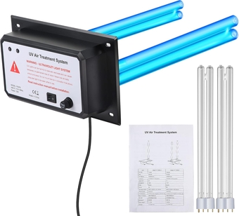 HVAC UV Light, 110 V 253.7 nm Wavelength UV Lamp for HVAC Duct Germicidal Filter, in Duct Dual UV Light Sanitizer Air Purifier for House Air Conditioner(72W)