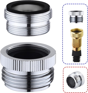 Faucet To Garden Hose Adapter With Aerator,Sink Faucet To Garden Hose Adapter For Bathroom/Kitchen,3/4" GHT Thread Chrome Finished