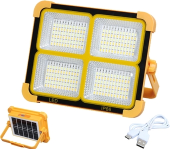 Magnetic Camping Light, Disk-Light with 4 Light Modes, Led Rechargeable Solar Flood Light Dusk to Dawn, Motion Sensor Foot Light, Dusk-to-Dawn Lawn Lights for Night Work Camping Outage