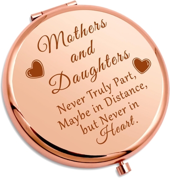 Mother Daughter Gifts Compact Mirror Mom Birthday Gifts Mom Gifts from Daughter Mother Gifts for Wedding Long Distance Mom Gift Christmas Thanksgiving Gift for Mother in Law Pocket Makeup Mirror