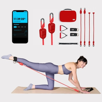 Smart Pilates Bar Kit, Reformer Pilates, Full Body Workouts, Advanced Data Tracking, Adjustable Resistance for All Levels, app Workouts with Premium Metrics, Portable and Lightweight.
