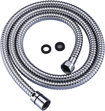 Shower Head Hose Replacemend 59 Inches Long Made of Stainless Steel, Universal Handheld Shower Hose with Brass Fittings, Chrome Finish by