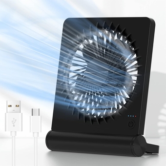 Mini Desk Fan with Strong Airflow,Portable Personal Fan Rechargeable,3 Speed Adjustable Desktop Fan Ultra Quiet USB Fan for Office Bedroom Table Desktop Outdoor