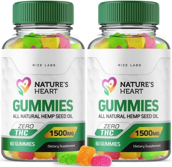 (2 Pack) Nature's Heart Gummies - Nature's Heart for a Better Wellbeing, All-Natural Supplement for Calmness, Sleep, and Overall Wellness, Holistic Relaxation Gummy, Nature'sHeart Review (120 Gummies)