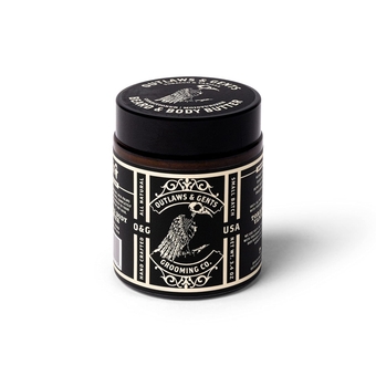 Outlaws and Gents Grooming Co. Beard and Body Butter - Tobacco Vanilla Scented All-Natural Moisturizer for Men - Deeply Moisturizes Beard, Face, and Body