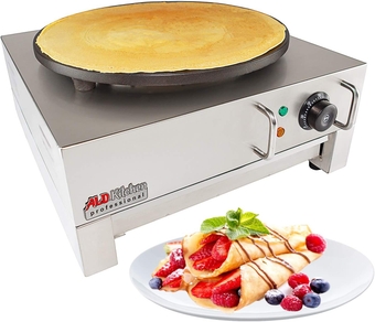 Crepe Maker Commercial | Electric Pancake Maker | Nonstick 16” Plate | 110V