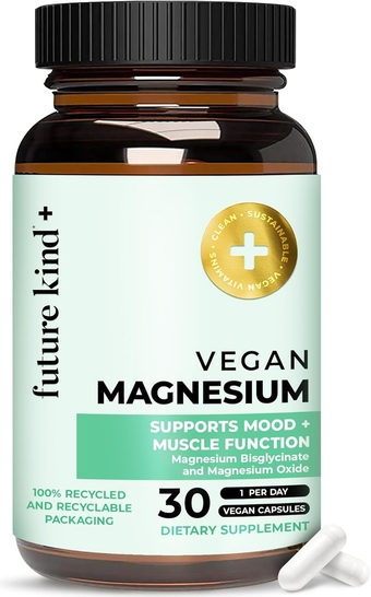 Vegan Chelated Magnesium Supplement - (30 ct) Most Bioavailable & 6x More Potent Magnesium Capsules - Plant-Derived Magnesium for Sleep, Magnesium Pills for Rest, Energy & Muscle Functions