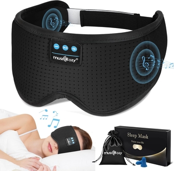 White Noise Sleep Headphones, Bluetooth Sleep Mask 3D Wireless Music Sleeping Headphones Earbuds for Yoga Travel Office Relax Cool Tech Gadgets Gifts