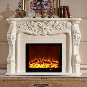 Floating Fireplace for Wall Electric Insert Firebox Fireplace Set Wooden Mantel Living Room Heater LED Optical Artificial Flame Electrical Fireplace for Living Room