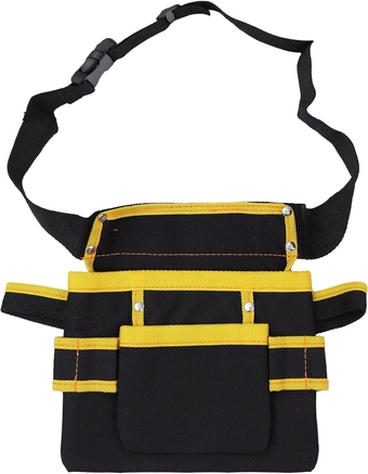1pc Fanny Pack Electrician Tool Bag Hand Tool Organizer Woodworking Tool Organizer Tool Storage Bag Machinist Tools Electrician Tool Waist Bag Yellow Black Utility Bag Oxford Cloth