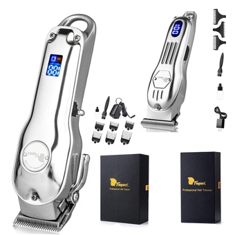 Hair Clippers & Hair Trimmer with Extremely Fine Cutting, Hair Clippers for Men with Powerful Battery, Barber Clippers Cordless & Corded, 440C Self Sharp Blades & Digital Indicator