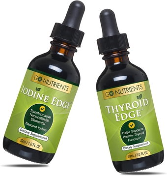 Nascent Iodine & Thyroid Support Dietary Supplements High Potency Liquid Drops Non-GMO GlutenFree Iodine Edge to Boost Metabolism Improve Skin & Stop Hair Loss & Increase Levels of Iodine