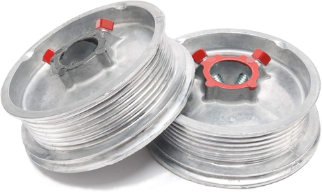 Garage Door Cable Drums Wheel Replacement Up to 8' High Doors Standard Lift for Maximum 1/8" Cable Drums 400-8 (Pair)