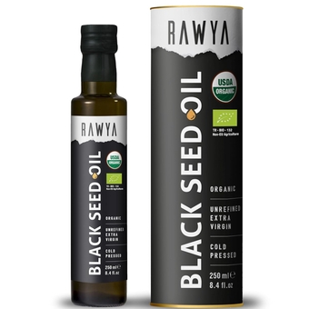 Black Seed Oil, Organic, 8.4 Fl Oz, , Extra Strong Taste, High TQ, Cold Pressed, Glass Bottle, Nigella Sativa Oil, Non-GMO, Black Cumin Seed Oil, also known as Kalonji Oil, Nigella Oil