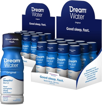 Sleep Aid Supplement Drink; Melatonin 5mg, GABA, 5-HTP; Zero sugar, Natural flavors, No added colors, 2.5 oz liquid sleep shots, Snoozeberry, 24-Count