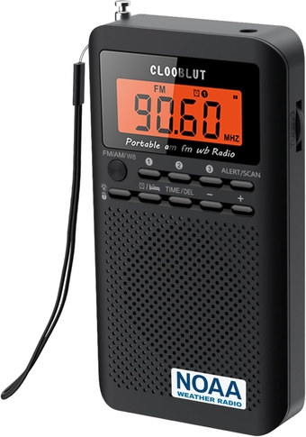 Weather Radio FM/AM/WB Transistor Battery Operated by 2*AA with Key Backlight LCD Display Digital Alarm Clock Sleep Timer,Best Reception,Best Sound Quality Pocket Radios for Walking,Running