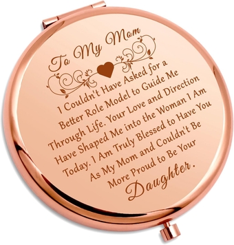 Mom Thank You Gifts Mom Gifts from Daughter Compact Mirror Mom Appreciation Gifts from Daughter Mother Birthday Gift Mother in Law Gifts Stepmom Gifts Christmas Folding Makeup Mirror