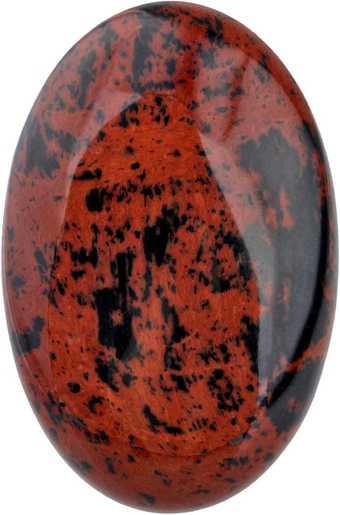 Mahogany Obsidian Oval Palm Stone, Polished Worry Energy Pocket Stones for Healing Reiki Massage 2"-2.5"