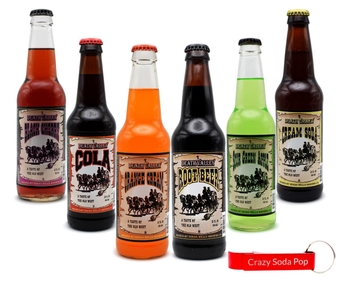 Death Valley Soda | 6 Pack of Our Best Most Popular Soda Flavors | Delicious Flavored Soda Pop with Real Cane Sugar | 12 oz Glass Bottles in a Mixed 6 Pack Sampler with Crazy Soda Pop Bottle Opener