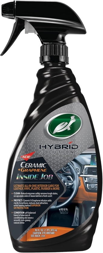 53787 Hybrid Solutions Ceramic Graphene Inside Job, Interior All Purpose Car Cleaner and Protectant, Odor Eliminator, Works on Leather, Vinyl, Plastic, Rubber and More, 16 fl oz
