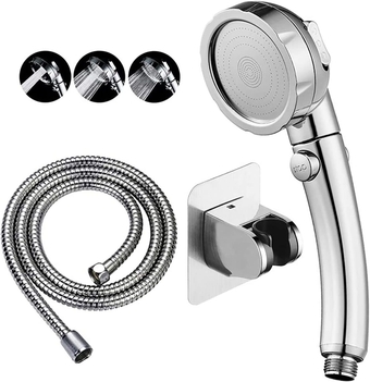 Drill-Free High Pressure Handheld Shower Head with ON/Off Pause Switch 3 Spray Modes Water Saving Showerhead, Detachable Puppy Shower Accessories