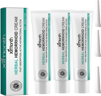 Herbal Hemorrhoids Cream, Chinese Herbal Hemorrhoid Cream,Hemorrhoid Cream, Hemorrhoids Ointment for Women Men (3PCS)