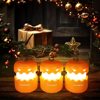 3 Pack Halloween Pumpkin Lantern, Collapsible Jack O Lantern Pumpkins with Lanyard, Halloween Party Favors for Kids, Light up Pumpkin Outdoor for Halloween Party Decoration, Battery Included