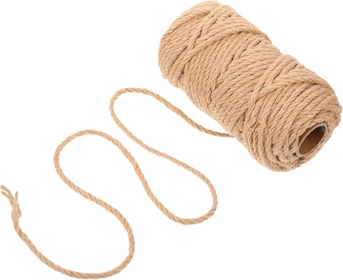 1 Roll Cat Sisal Rope DIY Twine Rope Cat Scratching Post Replacement Rope for Repairing Recovering DIY Cat Tree Tower Scratcher 6mmx50m Khaki