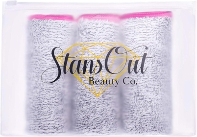 StansOut Color 12x12 Gray - Pack of 3 Reusable Makeup Remover Cloths - Microfiber Facial Towels for Makeup Removal - Washcloths for Gentle Cleansing - Soft Towels for Face and Body Care.