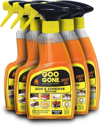 Original Spray Gel [6 Pack] - Removes Chewing Gum, Grease, Tar, Stickers, Labels, Tape Residue, Oil, Blood, Lipstick, Mascara, Shoe Polish, Crayon, etc. - 12 Ounce