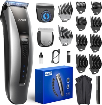Hair Clippers for Men - Cordless 2 in 1 Versatile Hair Trimmer with 10 Guards, 2 Detachable Blades & Turbo Motor, Professional Beard Grooming Kit for Barbers, Ideal Gift for Men