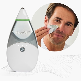 ClearUP® - Sinus Headache + Decongestant Treatment - Temporary Relief of Sinus Pain & Congestion from Allergy Cold & Flu - Drug & Chemical Free Device, FSA HSA Eligible