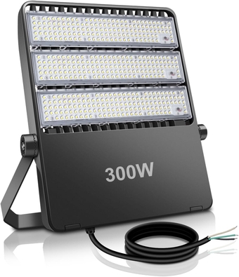 300W LED Stadium Flood Lights Outdoor 42000Lm Super Bright for Field Area Lighting 5500K IP65 Waterproof Exterior Yoke Wall Light 85-277V Commercial Floodlights for Street,Court