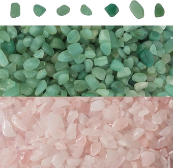 Rose Quartz Chips 2 lb, Natural Rose Quartz Crystal Irregular Tumbled Chips Healing Stones Home Garden Decoration Gravel