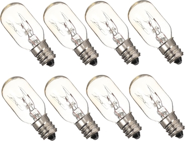 8pcs Refrigerator Light Bulb Led Light Bulbs Appliance Bulb Range Hood Bulb Baking Bulb Appliance Light Bulb Led Bulb Refrigerator Bulb Replacement Microwave Component E12 Glass