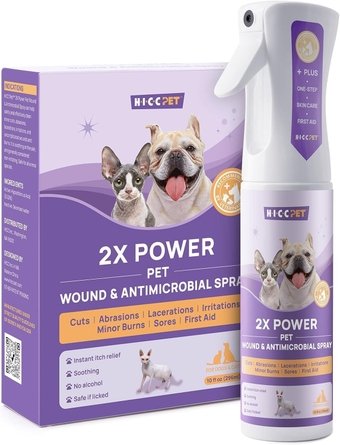 Hot Spot Treatment & Itch Relief Spray for Dogs Cats - Rapidly Alleviate Dry Itchy Skin, Skin Allergies, Scratching, Skin Irritations -2X Strength Formula, Safe for All Animals 10 Fl Oz